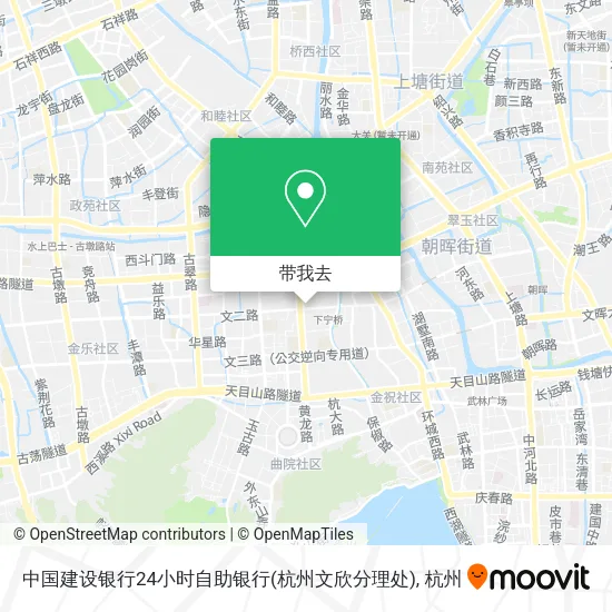 中国建设银行24小时自助银行(杭州文欣分理处)地图