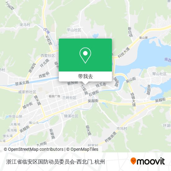 浙江省临安区国防动员委员会-西北门地图