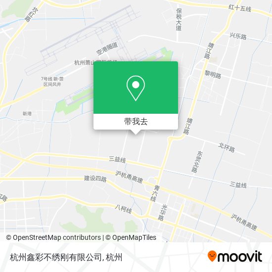 杭州鑫彩不绣刚有限公司地图