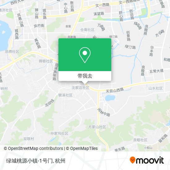 绿城桃源小镇-1号门地图
