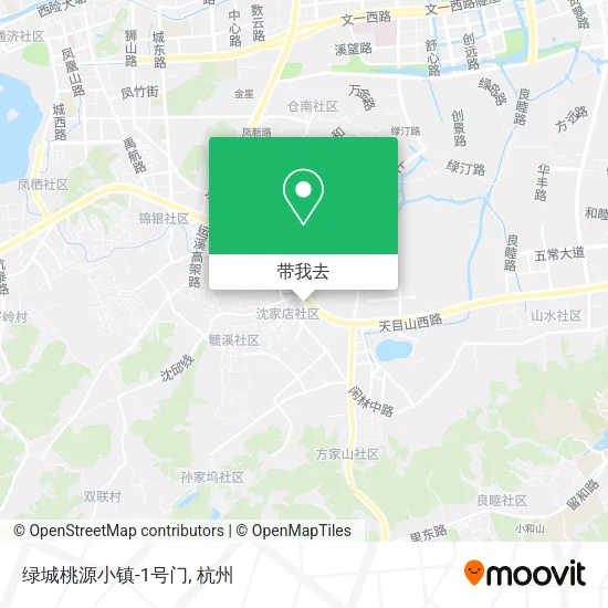 绿城桃源小镇-1号门地图