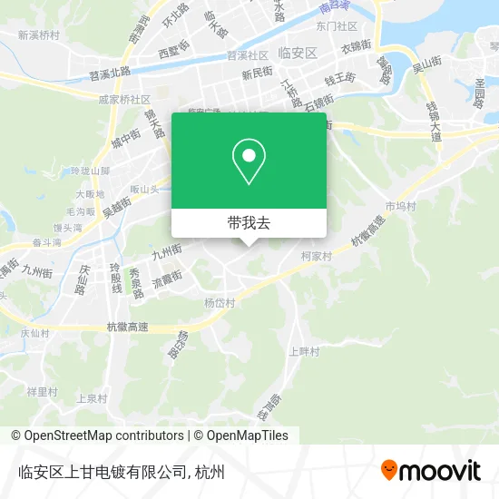 临安区上甘电镀有限公司地图