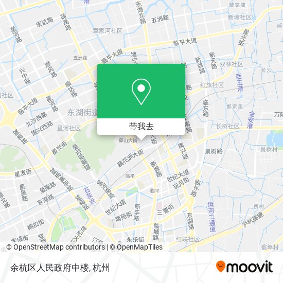 余杭区人民政府中楼地图
