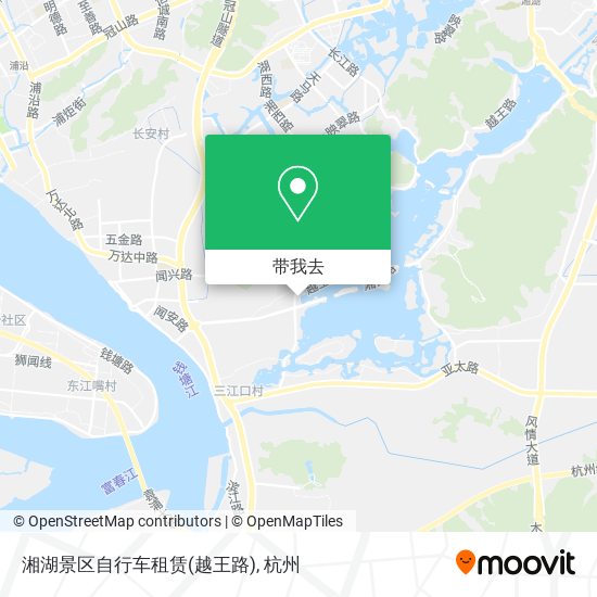 湘湖景区自行车租赁(越王路)地图