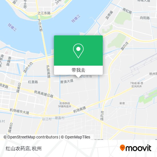 红山农药店地图