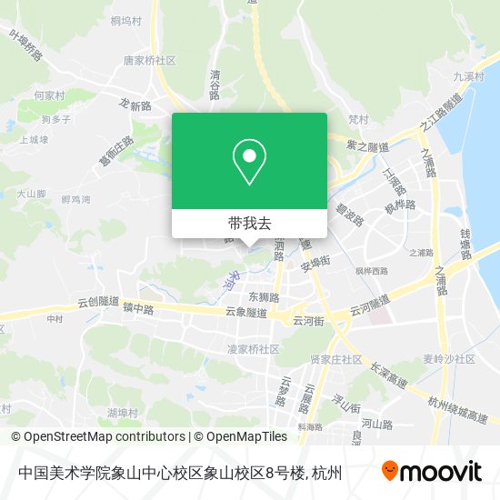 中国美术学院象山中心校区象山校区8号楼地图