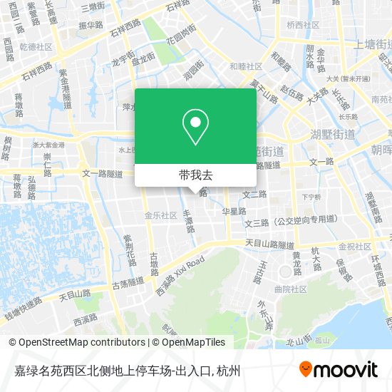 嘉绿名苑西区北侧地上停车场-出入口地图