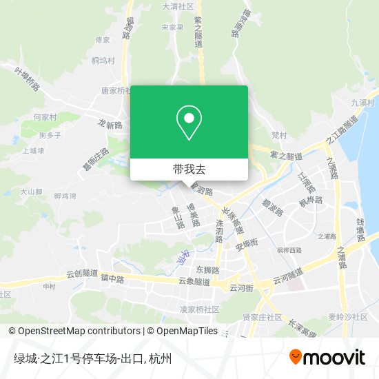 绿城·之江1号停车场-出口地图