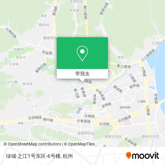绿城·之江1号东区-6号楼地图