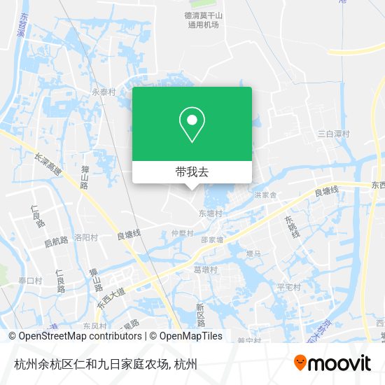 杭州余杭区仁和九日家庭农场地图