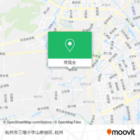 杭州市三墩小学山桥校区地图