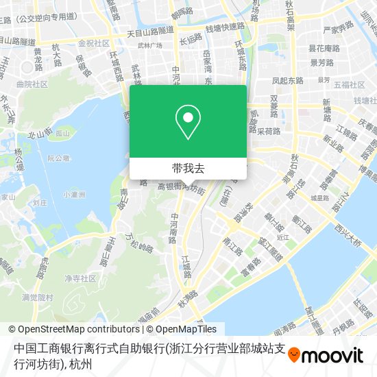 中国工商银行离行式自助银行(浙江分行营业部城站支行河坊街)地图