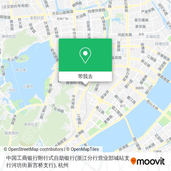 中国工商银行附行式自助银行(浙江分行营业部城站支行河坊街新宫桥支行)地图