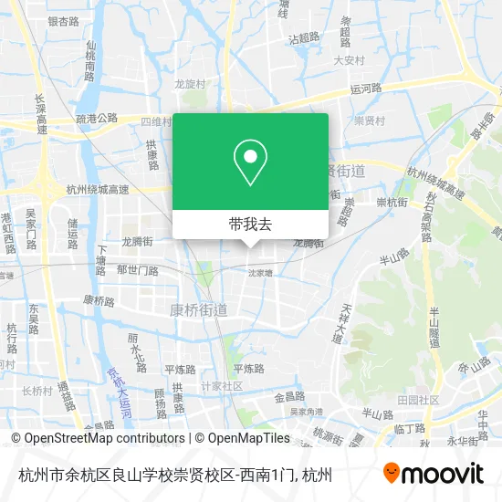 杭州市余杭区良山学校崇贤校区-西南1门地图