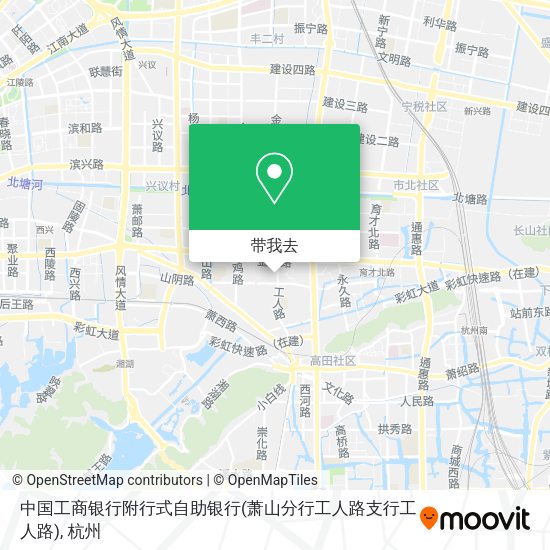 中国工商银行附行式自助银行(萧山分行工人路支行工人路)地图