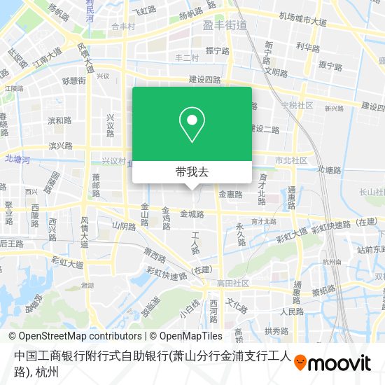 中国工商银行附行式自助银行(萧山分行金浦支行工人路)地图