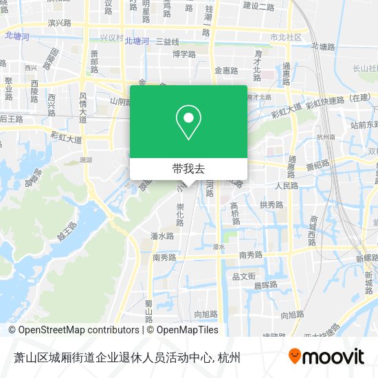 萧山区城厢街道企业退休人员活动中心地图