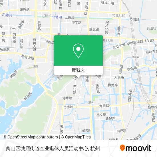 萧山区城厢街道企业退休人员活动中心地图