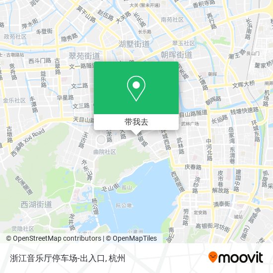 浙江音乐厅停车场-出入口地图