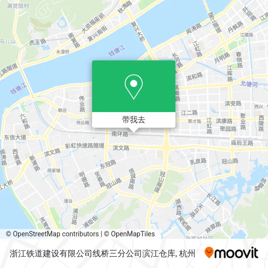 浙江铁道建设有限公司线桥三分公司滨江仓库地图