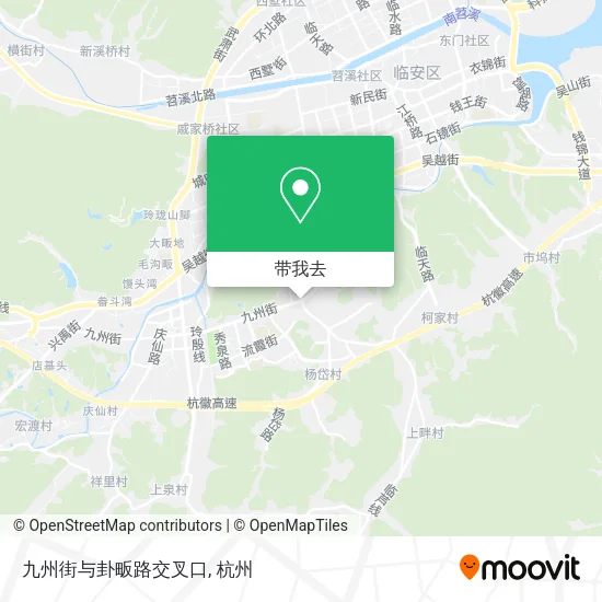 九州街与卦畈路交叉口地图
