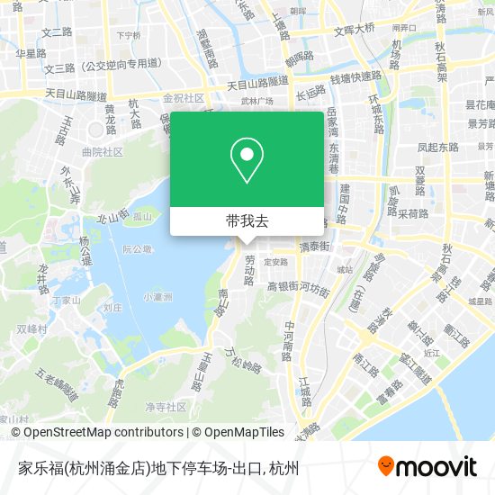 家乐福(杭州涌金店)地下停车场-出口地图