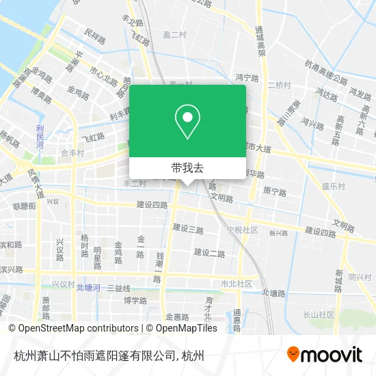 杭州萧山不怕雨遮阳篷有限公司地图