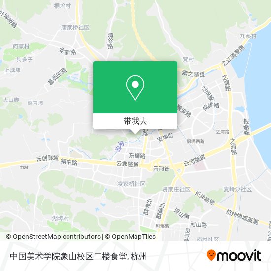中国美术学院象山校区二楼食堂地图