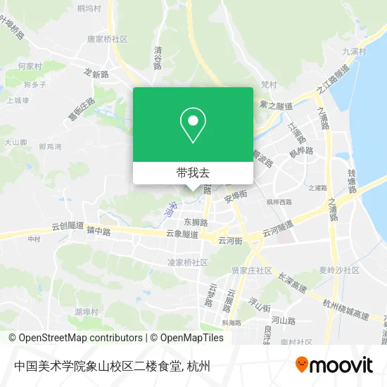 中国美术学院象山校区二楼食堂地图