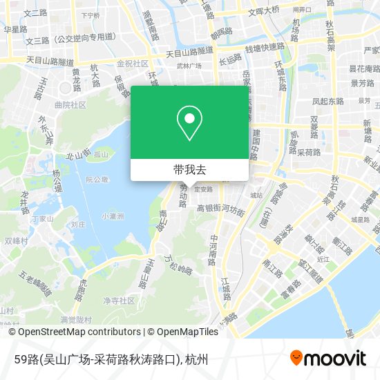 59路(吴山广场-采荷路秋涛路口)地图