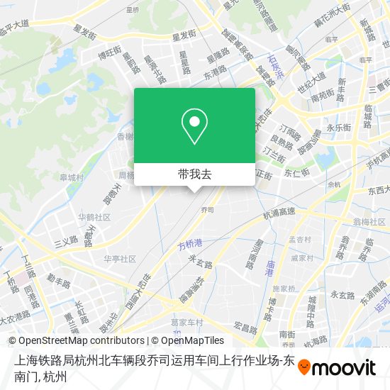 上海铁路局杭州北车辆段乔司运用车间上行作业场-东南门地图