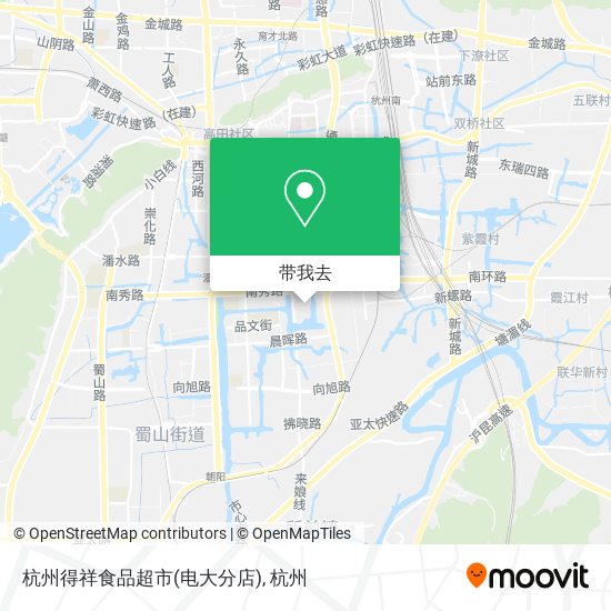 杭州得祥食品超市(电大分店)地图
