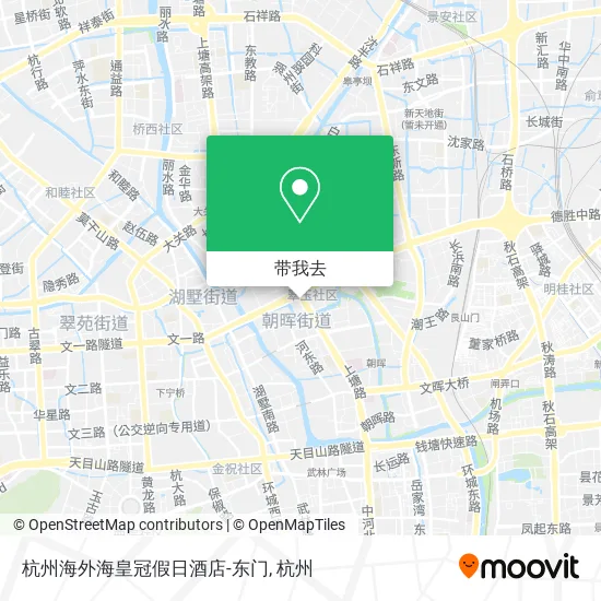 杭州海外海皇冠假日酒店-东门地图