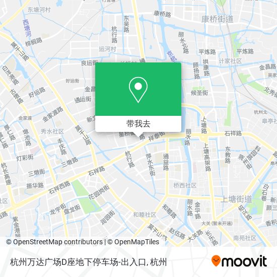 杭州万达广场D座地下停车场-出入口地图