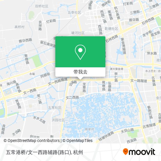 五常港桥/文一西路辅路(路口)地图