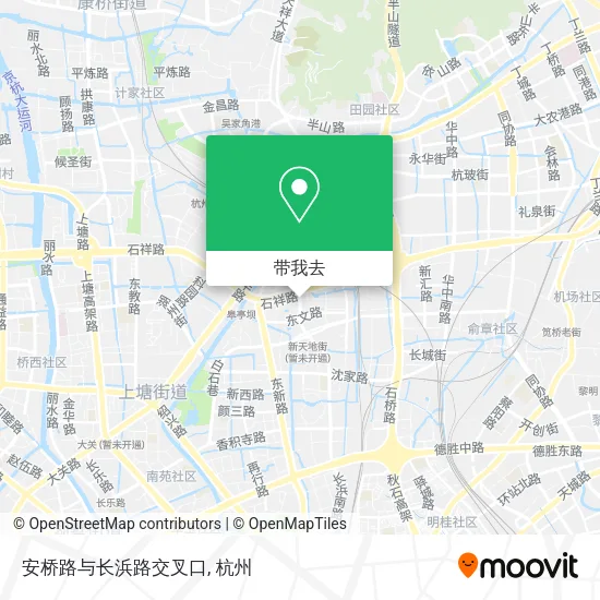 安桥路与长浜路交叉口地图