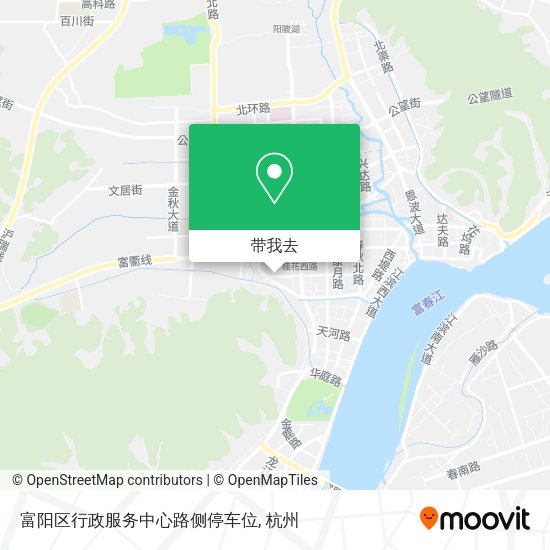 富阳区行政服务中心路侧停车位地图