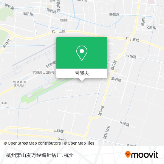 杭州萧山友万经编针纺厂地图