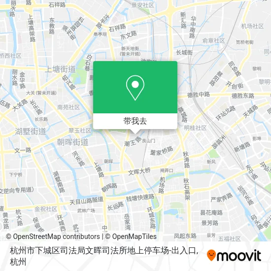 杭州市下城区司法局文晖司法所地上停车场-出入口地图