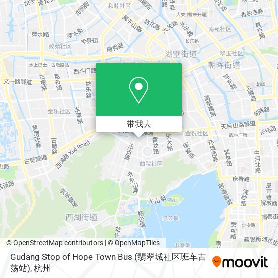 Gudang Stop of Hope Town Bus (翡翠城社区班车古荡站)地图