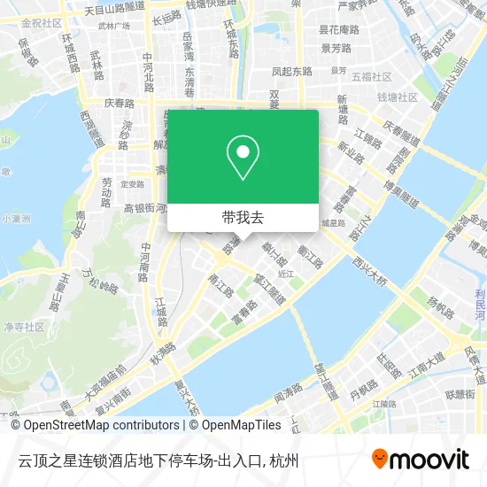 云顶之星连锁酒店地下停车场-出入口地图
