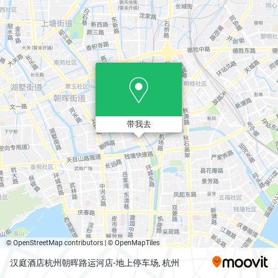汉庭酒店杭州朝晖路运河店-地上停车场地图