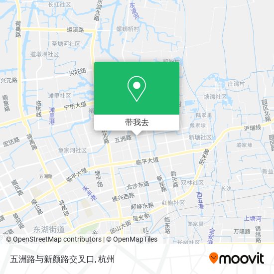 五洲路与新颜路交叉口地图