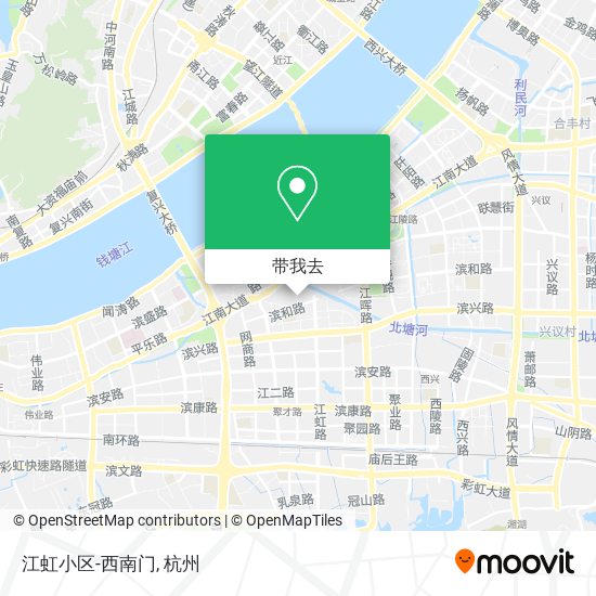 江虹小区-西南门地图