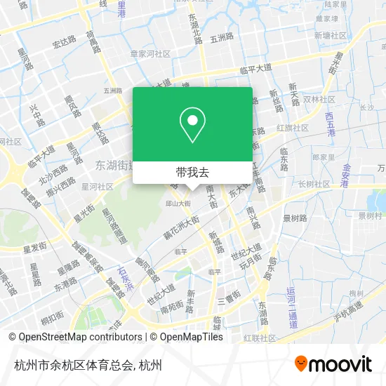杭州市余杭区体育总会地图
