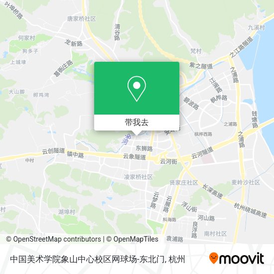 中国美术学院象山中心校区网球场-东北门地图