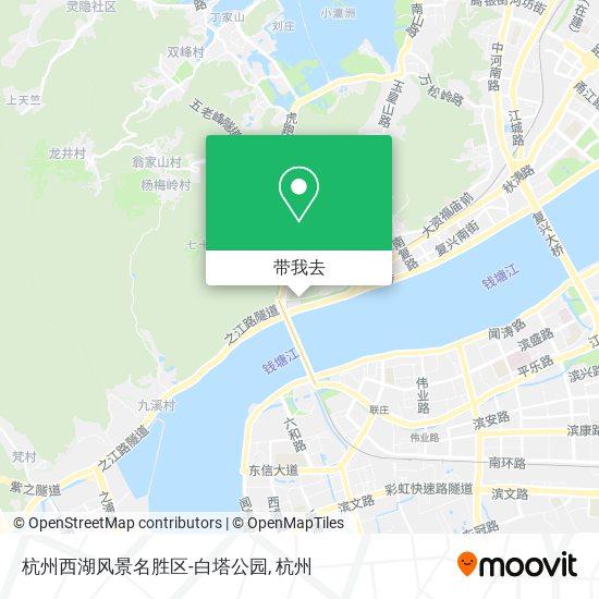 杭州西湖风景名胜区-白塔公园地图