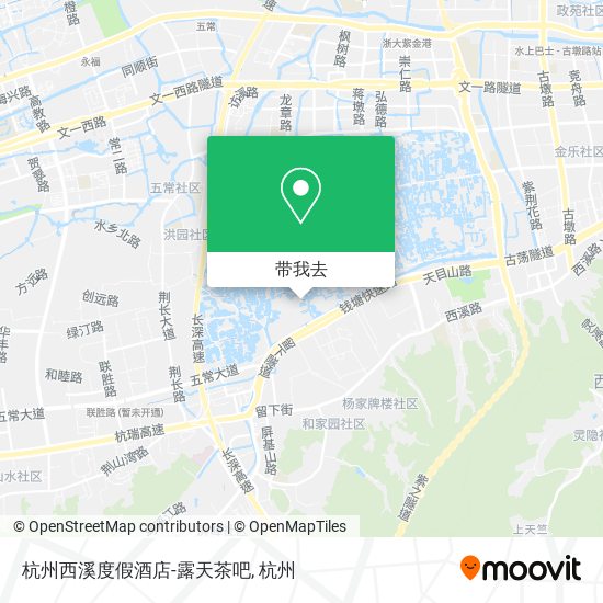 杭州西溪度假酒店-露天茶吧地图