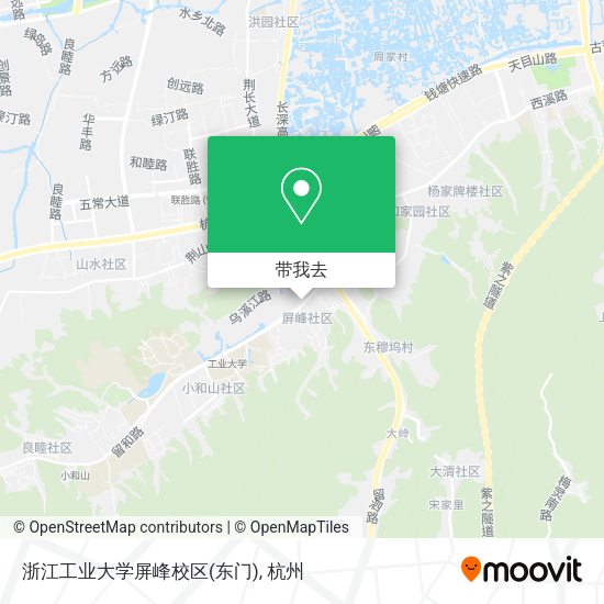 浙江工业大学屏峰校区(东门)地图
