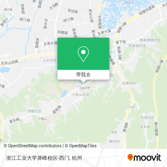 浙江工业大学屏峰校区-西门地图